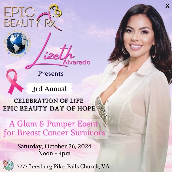 popup bannaer image for 3rd Annual event for Breast Cancer Survivors with Lizeth Alvarado